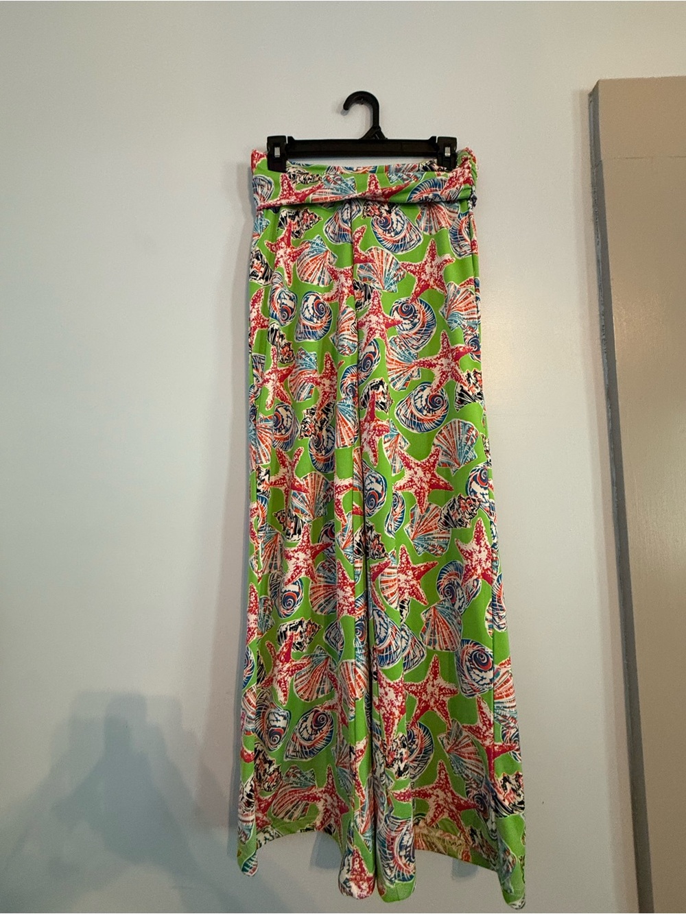 Tracy Negoshian Seashell Starfish Palazzo Beach Pants XS EUC